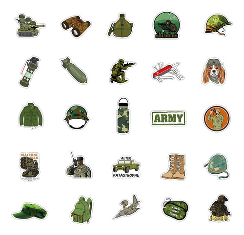 Adesivos De Grafite Do Exército De Guerra De 30/10/50 Pés