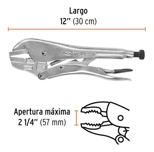 Pinza De Presion 12 Mordaza Recta 17431 Truper