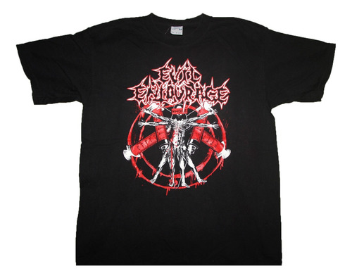 Gusanobass Playera Usada Metal Evil Entourage Satanic Blood