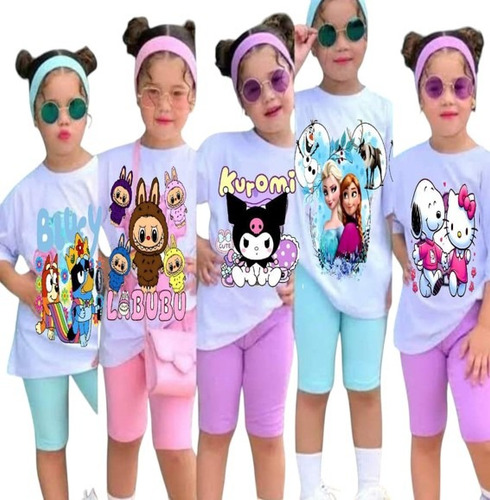 Conjunto De Playera Y Short Biker De Hello Kitty Ligero