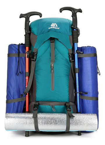 Mochila De Viaje Con Dos Bolsas De Hombro De 70 Litros Con F