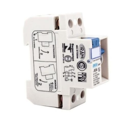 Imagen 2 de 4 de Disyuntor Diferencial Sica - Bipolar 63a -nuevos