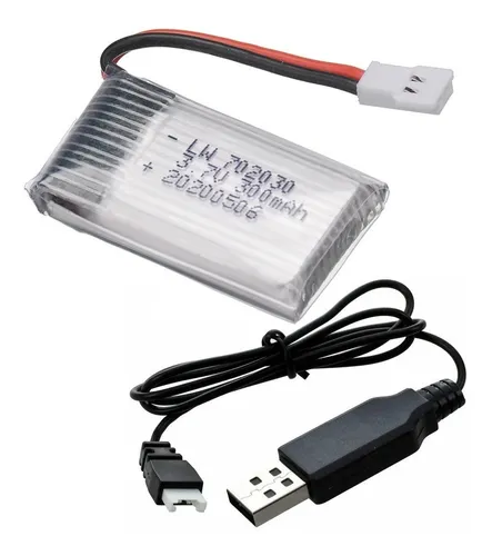 comprar Bateria E Carregador 3.7v 300mah Drone Avião E Helicópteros