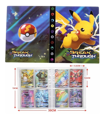 Álbum Para Cartas Pokémon Pikachu Batallas