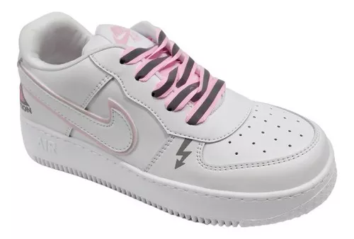 Zapatos Nike Force One Damas Blanco Rosa MercadoLibre