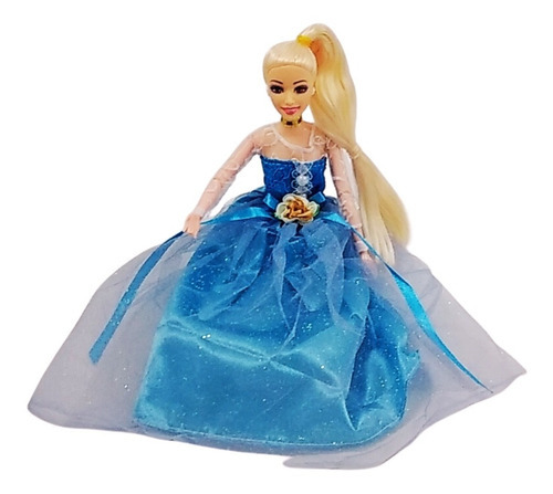 Imagen 3 de 7 de Royalty Muñeca Articulada 30cm Accesorios Vestido Turquesa