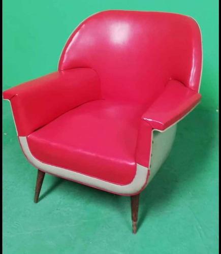 Sillones Juego D Living Ò Separados Retro Vintage Gondola 60 Rojo (Usado)