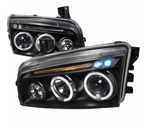 Dodge Charger 2005 2010 Juego Faros Ojo Angel Led 2007 2008