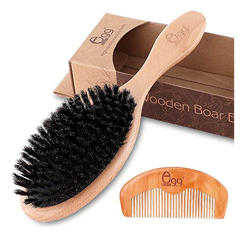 Black Egg Cepillo De Pelo Bristle Boar Para Mujer 79fsz