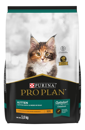 Alimento Purina Pro Plan Kitten gatito de hasta 12 meses 3kg