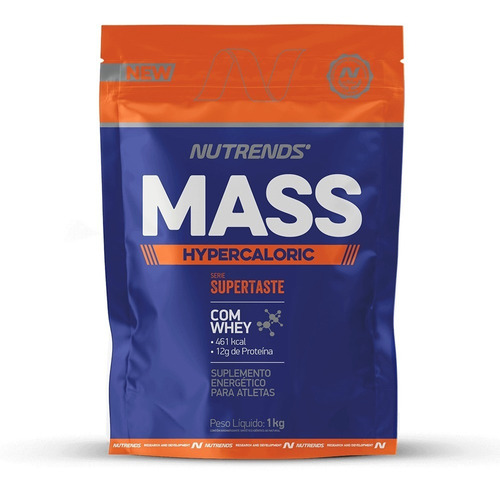 Hipercalórico Mass Supertaste C/ Whey Protein 1kg - Nutrends Sabor Chocolate