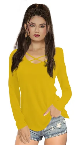 Blusas mostazas clearance