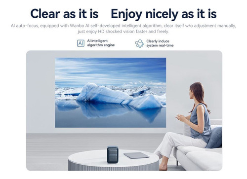 Novo projetor inteligente Macrotec Wanbo T2 Max Full Hd 140