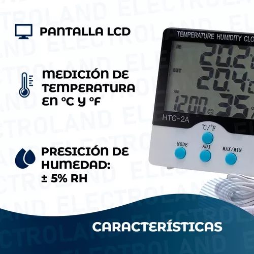 Medidor Digital de Temperatura y Humedad con Sonda Higrometro