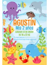 Comprar Animales Del Mar Kit Cumpleaños Imprimible Editable Candy