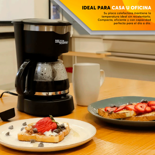 Cafetera Semiautomatica De Goteo 650ml Filtro Permanente Negro