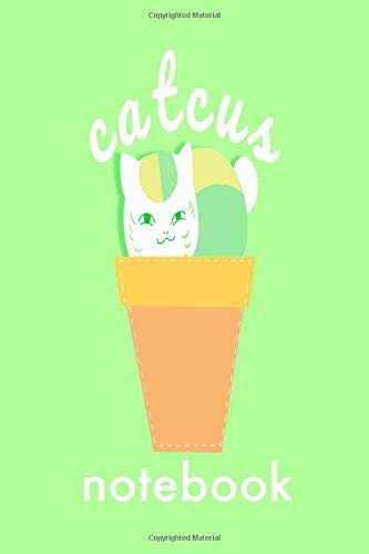 Catcus Notebook Cat Homework Book Notepad Composition And Jo