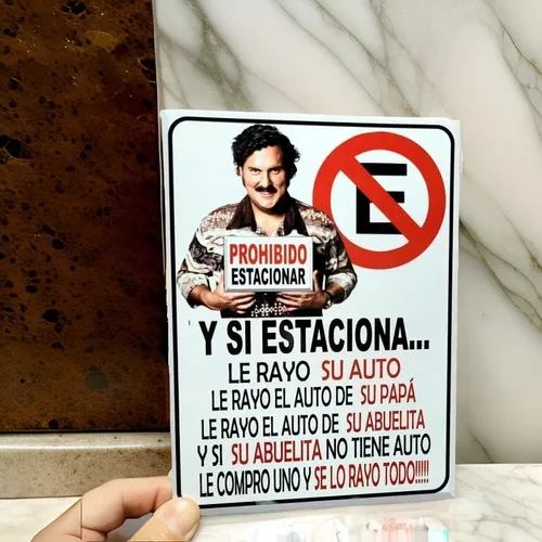 comprar Prohibido Estacionar Pablo Escobar Cartel Chapa A\u002Fexterior 