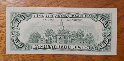 Estados Unidos Billete 100 Dólares 1990 Reposición. Mb ++ (Usado)