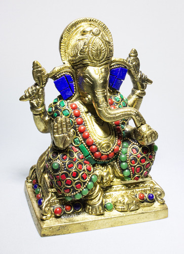 Estatua De Diosa Ganesha - Bronce 9 * 6 * 13 Cm 1.28kg