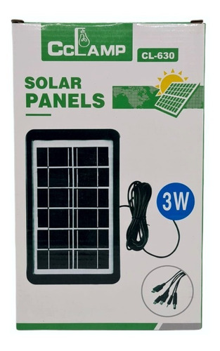 Panel Portátil Solar 6v 3w Cable Usb Cargador Celular Cl-630
