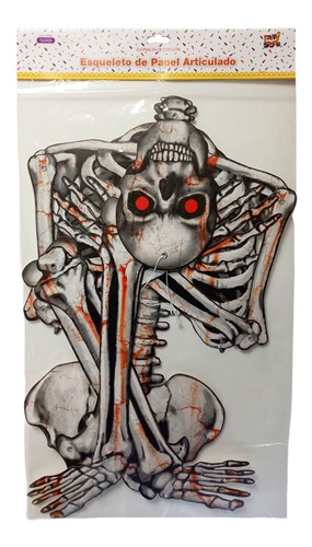 Imagen 2 de 3 de Guirnalda Colgante Calavera Esqueleto Papel Grande Halloween
