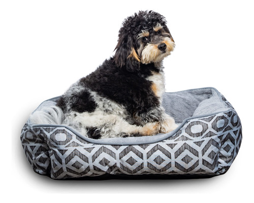 Modern Threads - Cama De Lujo Para Perros - Peluche Estampa.