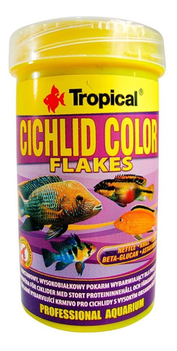 Ração Tropical Ciclídeos Color Flakes 20g