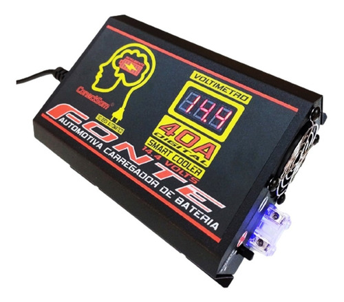 Imagem 2 de 4 de Fonte Automotiva Chaveada 14,4v 40 Amperes Bivolt Voltímetro