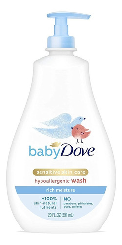 Baby Dove Cuidado De La Piel Sensible Bebé Lavado Hipoalergé