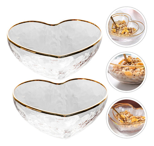 Plato De Cristal Para Salsas Y Postres, 2 Unidades