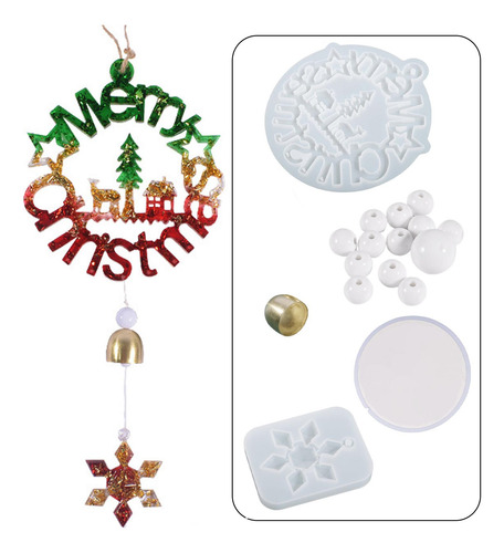 Resina De Silicona Campana De Navidad Copo De Nieve Estilob
