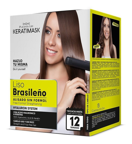 Imagen 1 de 2 de Kit Keratina Keratimask Liso Brasileño - mL a $212