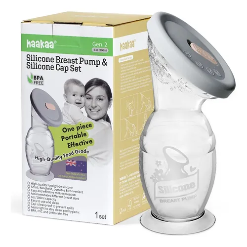 Sacaleche Manual Haakaa Con Base 4 Fl Oz/100ml+tapa 1 C...