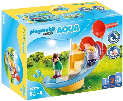 Playmobil 123 Tobogan Acuatico 70270 Aqua Con Accesorios Edu