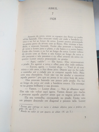 O Som E A Fúria (Usado)