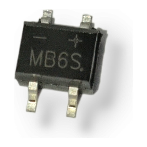 Mb6s Puente Rectificador Smd 0.5amp 600v (pack 3 Unidades)