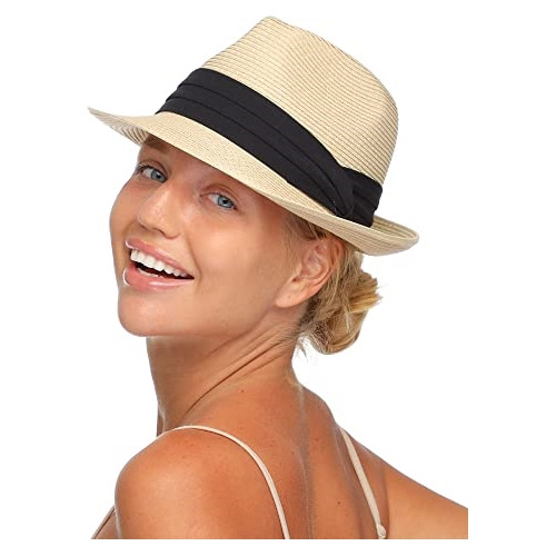 Sombrero De Paja Para Hombre Y Mujer Plegable De Ala Corta