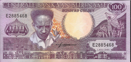 Surinam - Fn. 299 - P. 133 A 100 Gulden - 1986 -  Unc