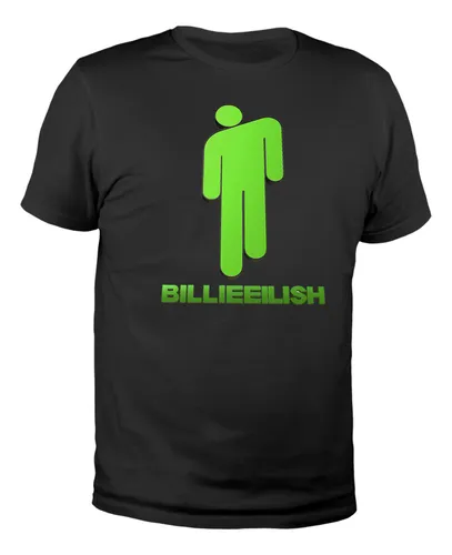 comprar Remera Negra Billie Ellish 100% Algodón Dtg 04