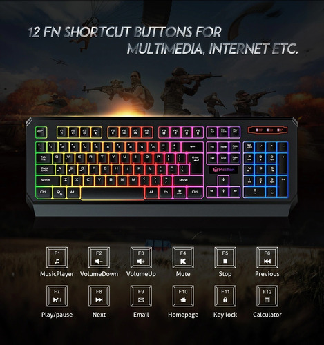 Imagen 10 de 10 de Teclado Mecanico Gaming Meetion Mt K 9320 Retroiluminado