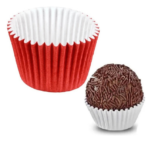 Forminha Forma De Papel Docinhos Doce N°5 Vermelho C/1000