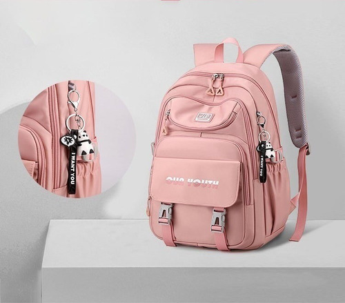 Mochila Para Estudiantes Mochila Escolar De Gran Capacidad Para Estudiantes De Secundaria Antirrobo Impermeable Moda Portátil