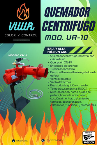 Quemador Centrifugo Gas Lp Con Control De Temperatura