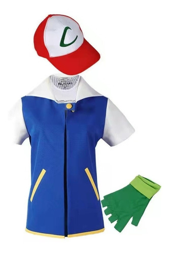 Conjunto 3 Piezas Pokémon Cosplay Xiaozhi Disfraz