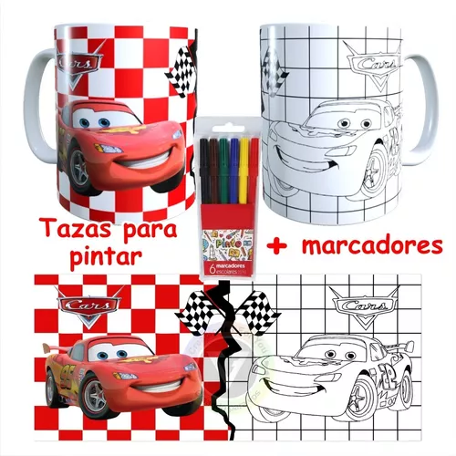 Taza Infantil Pintar Lavable +marcadores Personalizada Niño