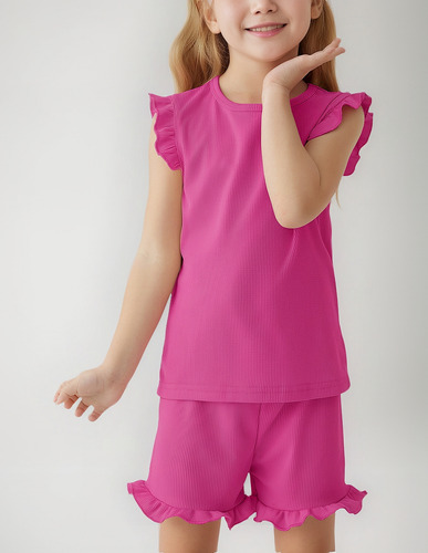 I Conjunto De 2 Piezas De Ropa De Verano Para Niñas Pequeñas