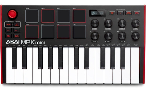 Teclado Controlador Midi Usb Akai Mpk Mini Mk3 25 Teclas