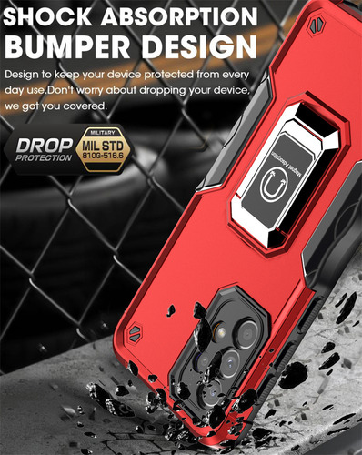 Funda Armor Para Samsung Galaxy A73 A53 A33 A23 A13 A04s 4g 5g Coque Ring Stand, A Prueba De Golpes, Soporte Magnético, Protección Trasera