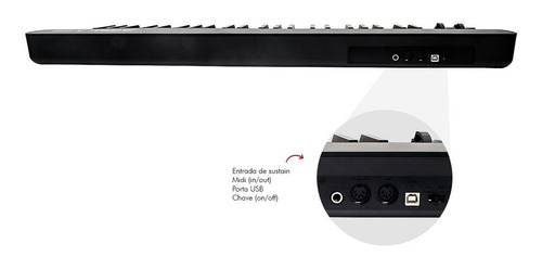 Controlador de teclado midi Amw A49 USB de 49 teclas Velocity Store